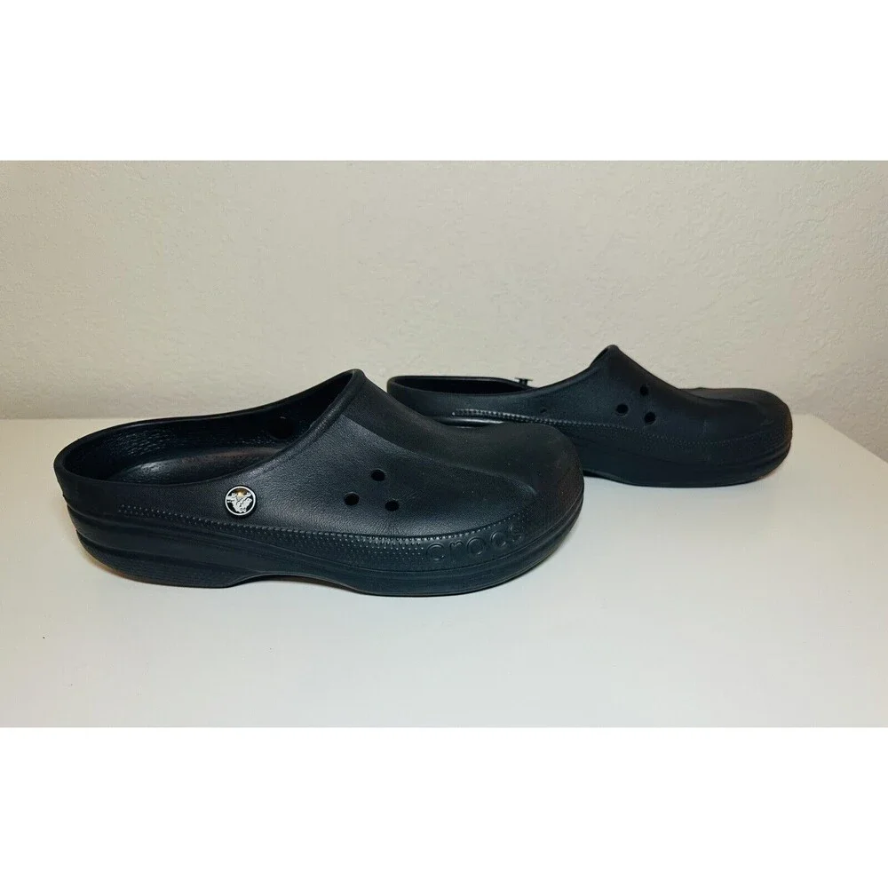 Crocs Mules Clogs Slip On Black No‎ Back Strap Unisex Men's 10 Women's 12